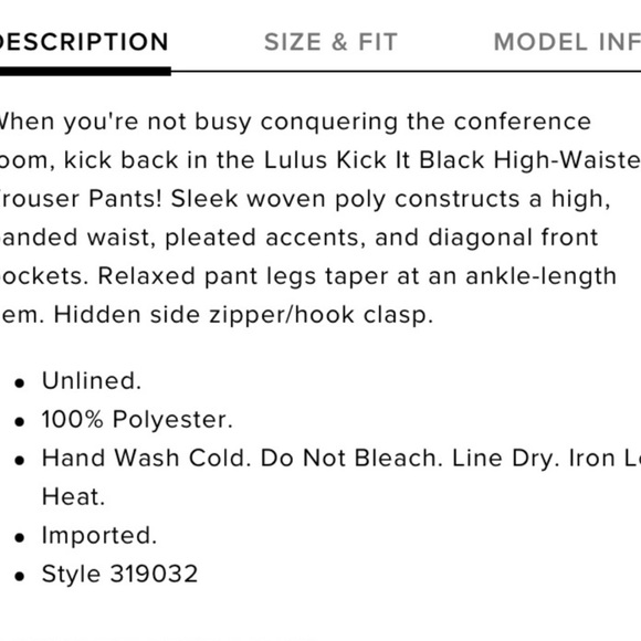 Lulu’s  Kick It black high waisted pants - Picture 6 of 9